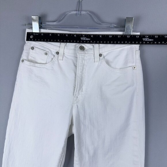 J.Crew 9' High Rise Toothpick Skinny Jeans Womens Size 27 Light Wash White - Picture 5 of 12